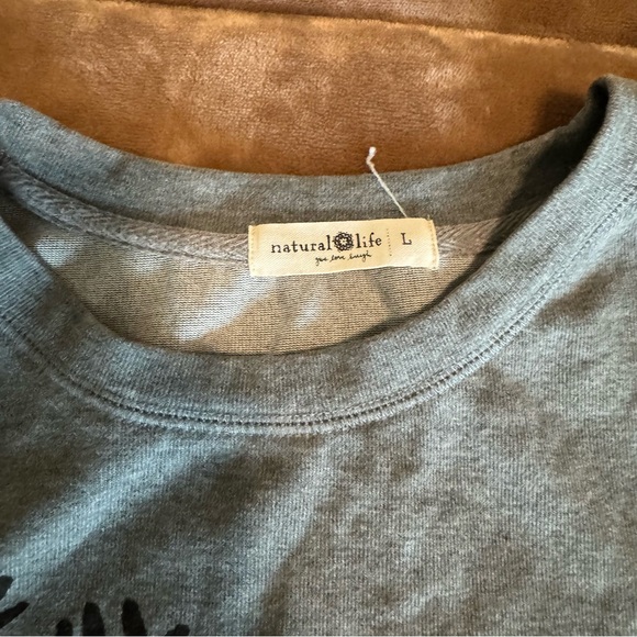 Natural Life Gray Crew Neck - Picture 2 of 3